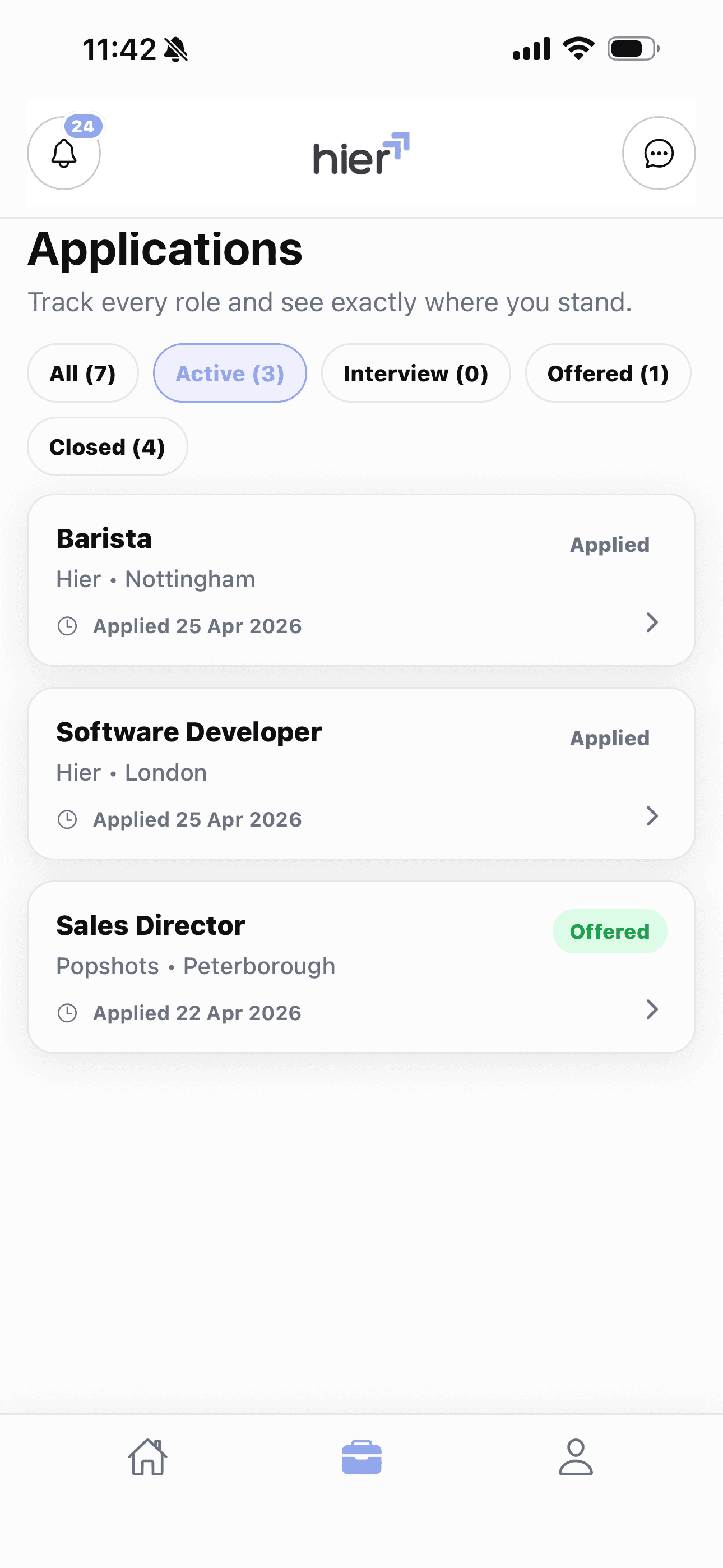Applicant journey preview
